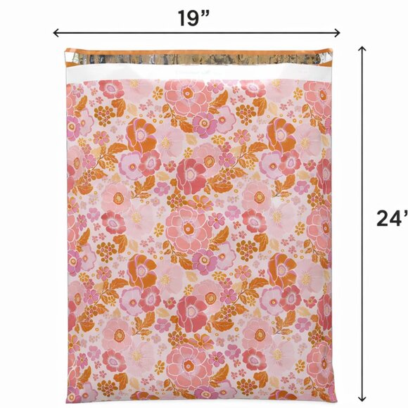 20ct Extra Large 19 x 24 Floral Poly Mailers - Picture 2 of 4